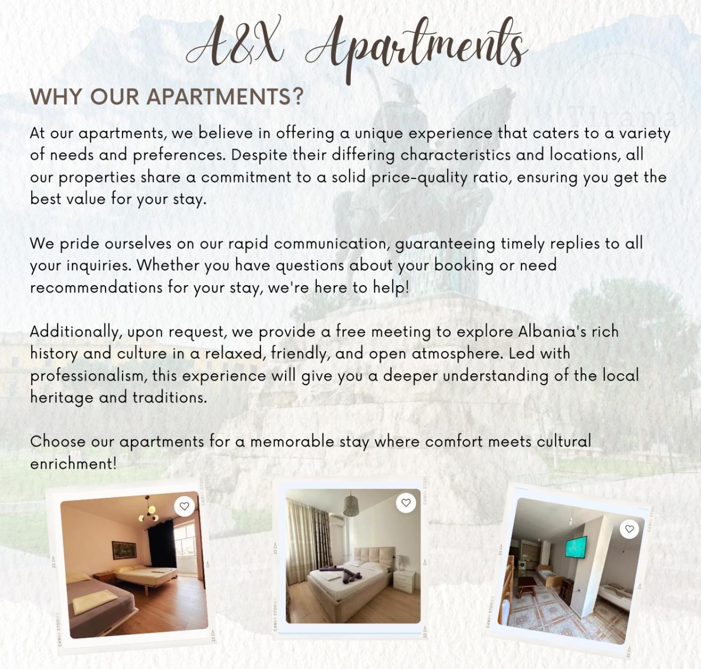 A&X Lovely And Central Apartment - 24H Self Check-In Тирана Экстерьер фото